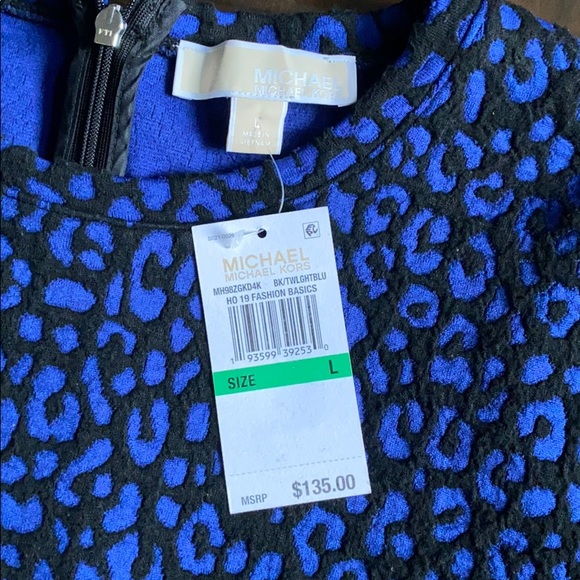 Michael Kors Women's Cheetah Jacquard Tier Dress. - Picture 8 of 8